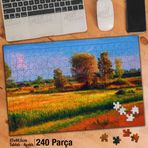 Asil Hobi Tarla-Doğa-Manzara-Ağaçlar-Yapboz-Ayak Destekli Çerçeveli 240 Parça Puzzle