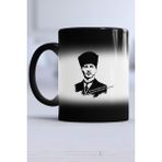 Asil Kan Atatürk Kupa Bardak Sihirli - 1 Adet - 300 ml - Siyah