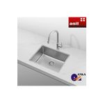 Asil Krom Drawn R35 Series 40×50 Cm, Paslanmaz Çelik Evye, Eviye, Mutfak Lavabo (SİFON DAHİL)