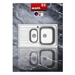 Asil Krom Inset Series As 191 50×86 Mikroketen Dokulu Sol Damlalıklı Paslanmaz Çelik Evye (SİFON DAHİL)