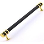 Asil Metal Asil Metalpolimer Boncuk Halka Modern Dolap Çekmece Kulpları (160 mm )- 2 adet - Siyah - Gold