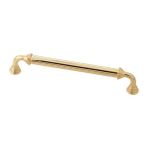 Asil Metal Lüks Mobilya Dolap Çekmece Kulpları Yakut Düz Boru Altın 128 mm (12,8 Cm)- 2 Adet