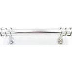 Asil Metal Polimer Boncuk Halka Modern Dolap Çekmece Kulpları (160 Mm ) Krom-10 Adet