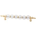 Asil Metal Polimer Iğne Ayak 160 mm Kristal Altın Boncuk (16 Cm)- 2 Adet