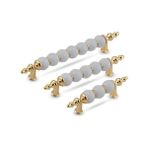 Asil Metal Polimer Modern Lüks Mobilya Dolap Çekmece Kulpları (2 Adet ) 128 mm Altın - yok