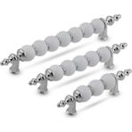 Asil Metal Polimer Modern Lüks Mobilya Dolap Çekmece Kulpları 64 mm Krom