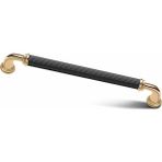 Asil Metal Yakut Kombin Lüks Modern Dolap Çekmece Kulpları (2 Adet ) 320 mm Altın - Siyah - yok