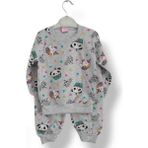 Asil Öztürk Baby & Kids Balam Kız Çocuk Unicorn Panda Alt Üst Eşofman Takımı Pijama - 7 Yaş - 00E-Gri