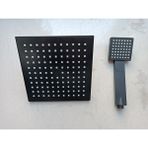 Asil Tepe Duş Robot Duş Başlığı ve El Duşu Siyah Kare 20X20