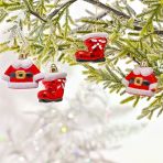 Asılabilir Yılbaşı Yeniyıl Ağacı Süsü Noel Baba Kıyafetleri Christmas New Year Santa Clothes Ornaments