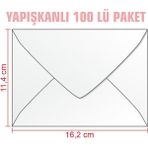 Asildoğan Yapışkanlı Mektup Zarfı 100'LÜ 114 x 162 Ebat Para Zarfı Renk Seçenekleri