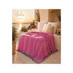 Asilex Home Collection Çift Kişilik Dokuma Pike Örtüsü 200x250 cm Pamuklu Hafif Premium Koltuk Şalı TV Battaniyesi Yazlık Yatak Örtüsü