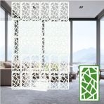 Asılı Oda Bölücü,, Asılı Oda Bölücü Panelleri, 5mm Kalın Yarı Gizlilik Ahşap Plastik Bölme Ekranları, Kapalı İçi Boş Oyma, 15x29cm, 40pcs Set, Beyaz Oturma Odası Dekoru