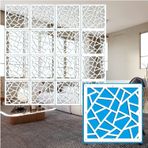 Asılı Oda Bölücü,, Su Geçirmez Asma Bölücü Panel - Oturma Odası, Yatak Odası ve Otel Dekoru için 30 adet Ahşap Plastik Bölmeler - Dekoratif Duvar Ekranı, Beyaz Oda Bölücü Ekranı