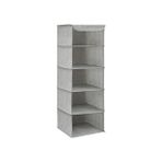 Asılı Raf, Elbise Dolabı Düzenleyici, Askılı Muhafaza, Kıyafetler Için, Yer Tasarrufu Sağlar ve Katlanabilir, Metal Kanca, Bambu Eklentiler, Keten Benzeri Doku, Açık Gri RCH005W01 - 000-Siyah - Option-1