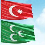 Asilmeydan 100X150 cm Raşel Kumaş Osmanlı Imparatorluğu Bayrağı ve 100X150 cm Raşel Kumaş Üç Hilal Bayrak Set - Renkli