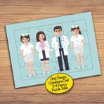 Asilmeydan 427823372 24 Parça Doktor Ve Hemşire Meslek Çocuk Puzzle Yapboz Tablo
