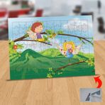 Asilmeydan 433104364 99 Parça Daldaki Sevimli Melekler Puzzle Yapboz Tablo
