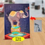 Asilmeydan 433134136 99 Parça Top Üstünde Sirk Fili Puzzle Yapboz Tablo