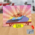 Asilmeydan 433529638 99 Parça Çarpışan Arabada Adam Puzzle Yapboz Tablo