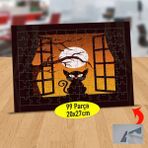 Asilmeydan 433811509 99 Parça Pencere Önündeki Kedi Puzzle Yapboz Tablo