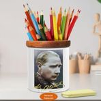 Asilmeydan 449400690 Gazi Mustafa Kemal Atatürk Portre Ahşap Seramik Kalemlik