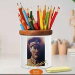 Asilmeydan 449748749 Üniformalı Gazi Mustafa Kemal Atatürk Ahşap Seramik Kalemlik