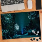 Asilmeydan 455383788 240 Parça Dağlar Arasında Işıklı Adam Puzzle Yapboz Tablo