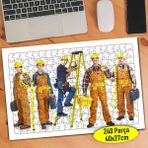 Asilmeydan 456490917 240 Parça Güler Yüzlü Inşaat Mühendisleri Puzzle Yapboz Tablo