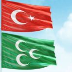 Asilmeydan 70X105 cm Alpaka Kumaş Türkiye Bayrağı ve 100X150 cm Raşel Kumaş Osmanlı Bayrağı - 2 Bayrak Set - Renkli
