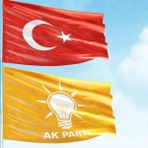 Asilmeydan 70X105CM Alpaka Kumaş Türk Bayrağı + 100X150CM Raşel Kumaş Ak Parti Akp Turuncu Bayrak- 2 Bayrak Set - Renkli