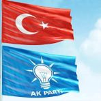 Asilmeydan 70X105CM Alpaka Kumaş Türk Bayrağı, 100X150CM Raşel Kumaş Mavi Ak Parti (Akp) Bayrak - 2 Bayrak Set - Renkli
