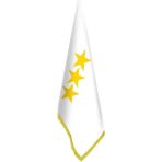 Asilmeydan Ak Hun Imp. Bayrağı-(17 Türk Devletleri) -Ofis -Makam-Toplantı Odaları - Saçaklı Makam Bayrağı - Renkli
