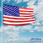 Asilmeydan Amerika Bayrağı - 100x150 cm (1 metre x 1,5 metre) - Raşel Kumaş