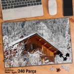 Asilmeydan Asil Hobi Kış Manzarası Ev Kar Doğa Ayak Destekli Çerçeveli 240 Parça 27x40 cm Puzzle Yapboz Tablo