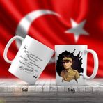 Asilmeydan Askeri Üniformalı Mustafa Kemal Atatürk - Atatürk'ün Unutulmayan Sözleri -Kupa Bardak