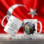 Asilmeydan Askerler ve Kalpaklı Mustafa Kemal Atatürk Atatürk'ün Sözleri Kupa Bardak