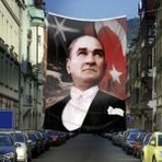 Asilmeydan Ay-Yıldız -Mustafa Kemal Atatürk Poster Cephe Bayrak -600X900CM -6x9 Metre - Renkli