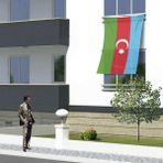 Asilmeydan Azerbaycan Cumhuriyeti Bayrağı -150X225 cm Bayrak - Renkli