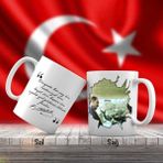 Asilmeydan Baş Öğretmen Mustafa Kemal Atatürk ve Öğrenci - Atatürk'ün Sözleri -Kupa Bardak