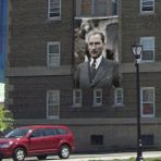 Asilmeydan Gazi Mustafa Kemal Atatürk - Şık Takım Elbiseli - Modern Atatürk - Poster Cephe Bayrak - 300X450CM - Renkli
