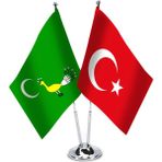 Asilmeydan Gazneliler ve Türkiye Saten Masa Bayrağı