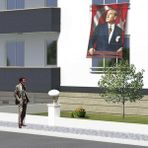 Asilmeydan Göğe Bakan Sivil Atatürk -Ay Yıldız-Kutlama- Okul- Anı- Poster Cephe Bayrağı - Bayrak -1,5x2,25Metre