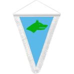 Asilmeydan Göktürk Kağanlığı -17 Eski Türk Devleti Bayrağı -Saten Hatıra Üçgen Flama Bayrak - Renkli