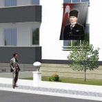 Asilmeydan Kalpaklı Atatürk Cephe Poster Bayrağı -1,5x2,25 Metre - Renkli