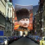 Asilmeydan Kalpaklı Mustafa Kemal Atatürk Poster Cephe Bayrağı 400 x 600 cm