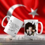 Asilmeydan Kalpaklı -Sivil -Mustafa Kemal Atatürk - Ayyıldız - Atatürk'ün Sözleri -Kupa Bardak
