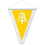 Asilmeydan Karahanlı Devleti -17 Eski Türk Devletleri Bayrağı - Hatıra Üçgen Flama Bayrak - Renkli