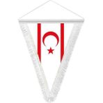 Asilmeydan Kuzey Kıbrıs Türk Cum. Kktc Üçgen Flama Bayrak