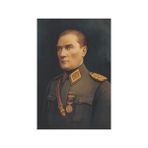 Asilmeydan Madalyalı Askeri Üniformalı Gazi Mustafa Kemal Atatürk Poster Bayrak 100 x 150 cm